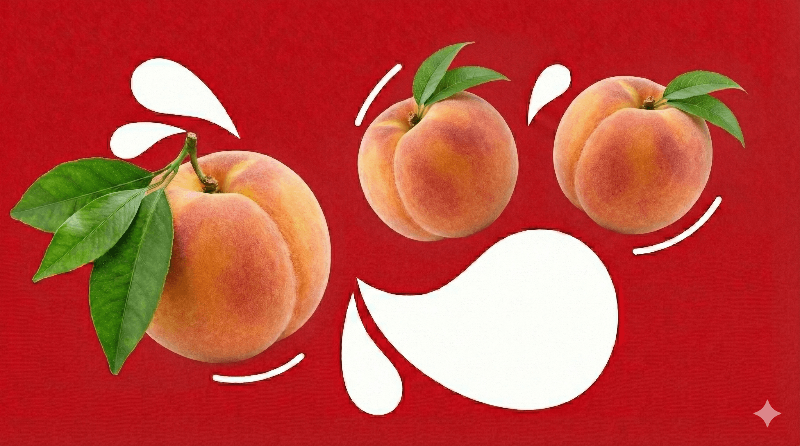 Vibrant Orchard Peach – Graphic Red Background Asset