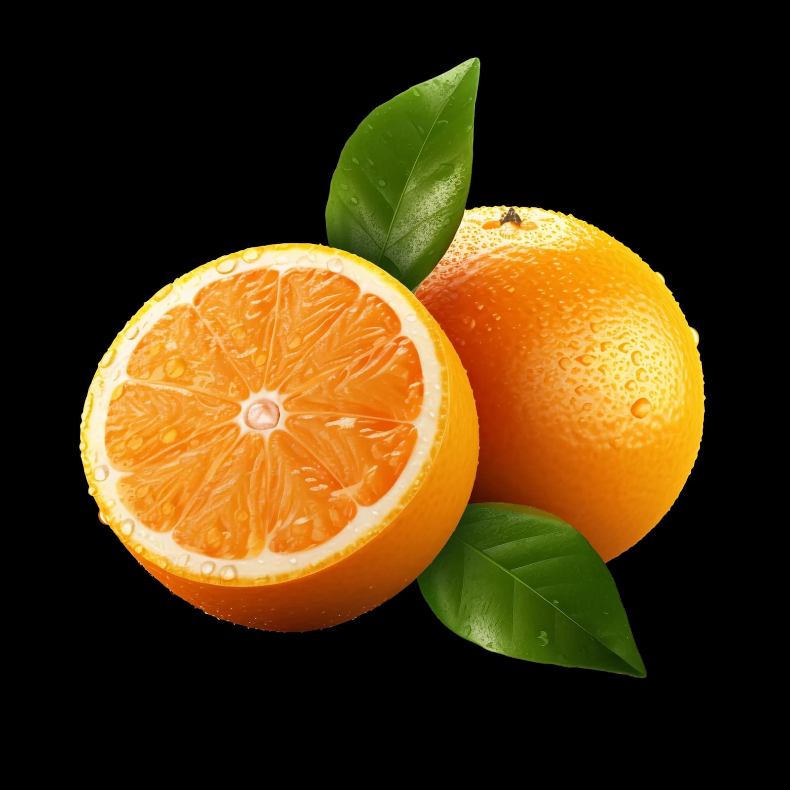 Fresh Orange Fruit Slice - Isolated PSD (13)