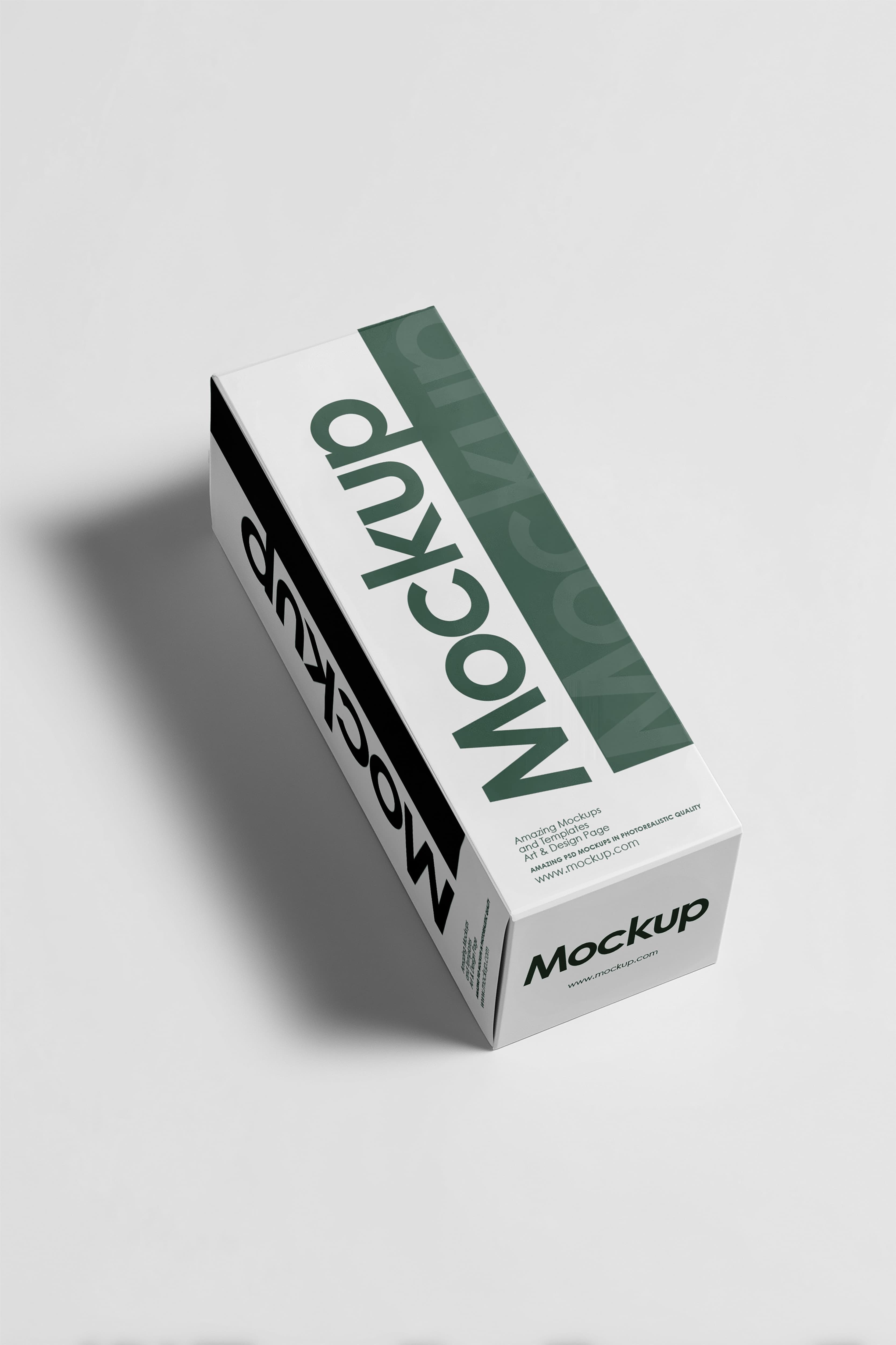 3D Product Packaging Box Branding Mockup Minimalist Shadowed Scene