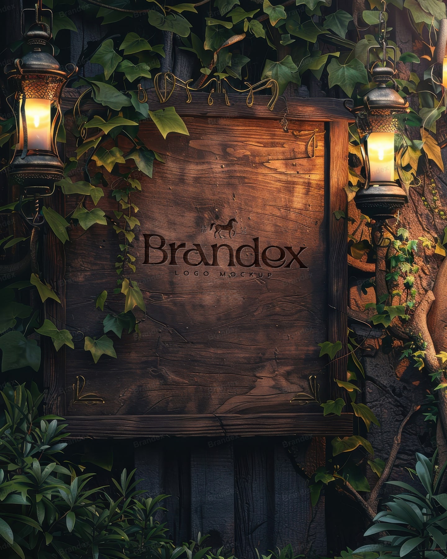 Photorealistic Smart Object Signage Mockup for Indoor Outdoor Brand Display