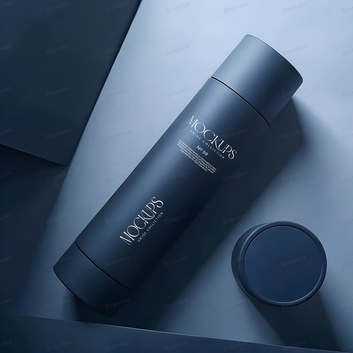 Premium Beauty Bottle – Sleek Matte Charcoal Skincare Mockup