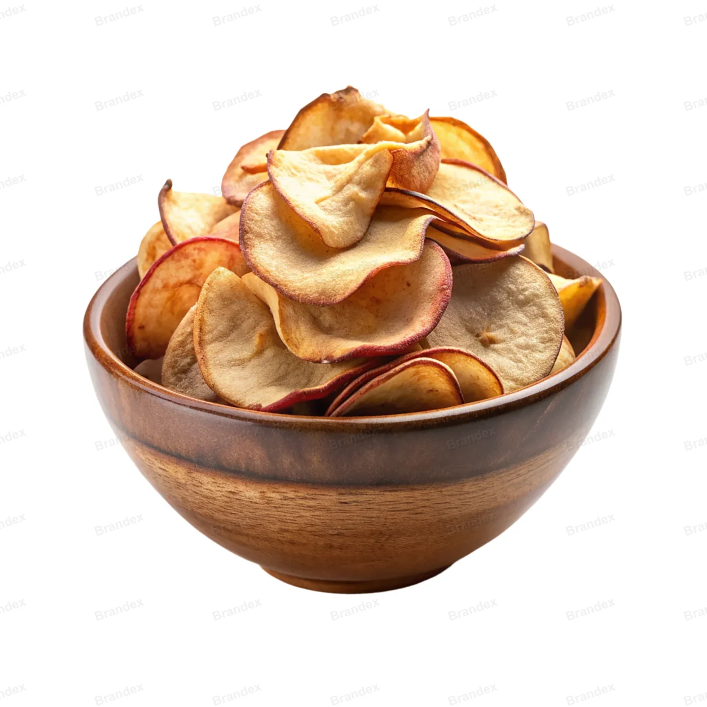 Dehydrated Apple Chips - Isolated PSD Composition