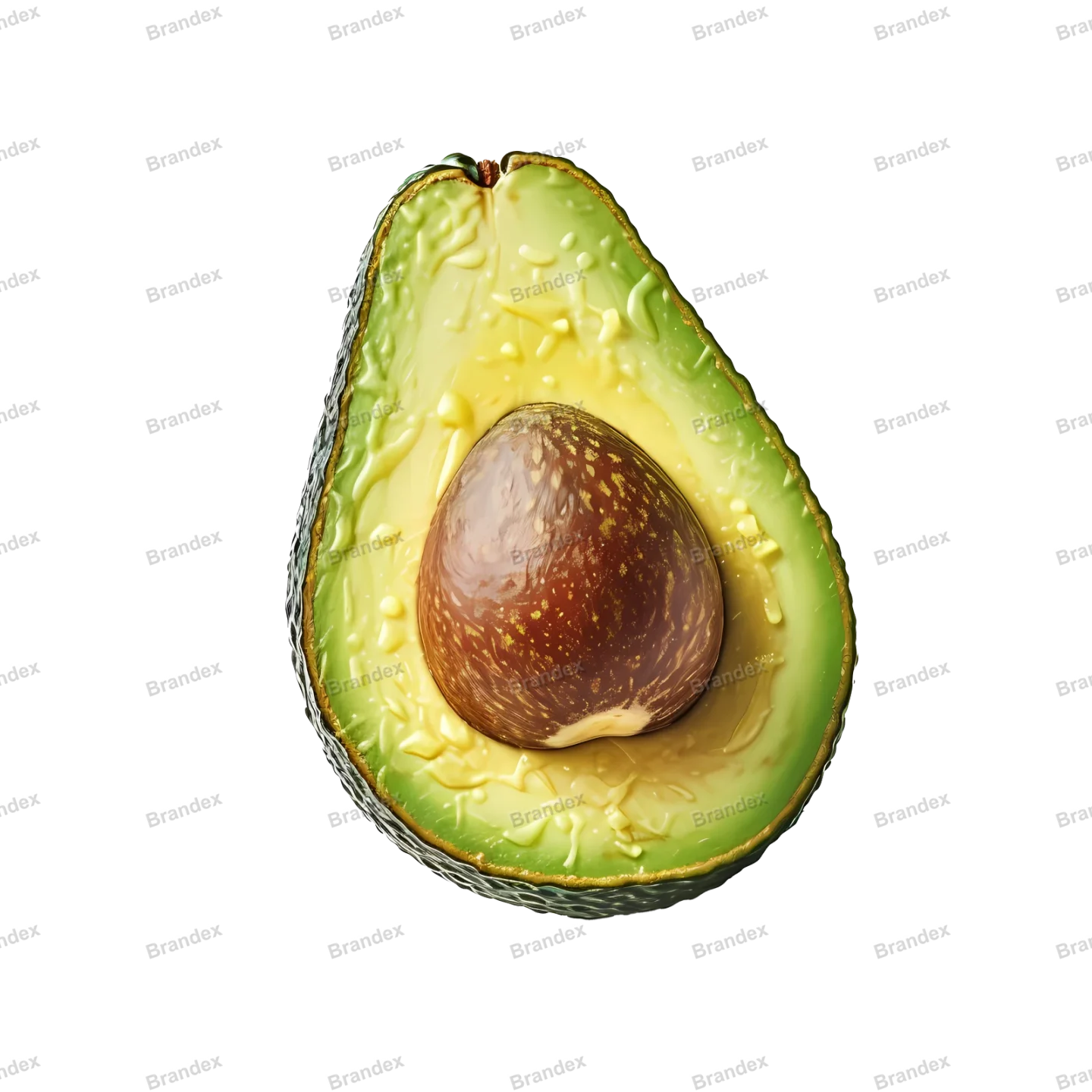 Fresh Avocado Slice - Isolated PSD with High Texture