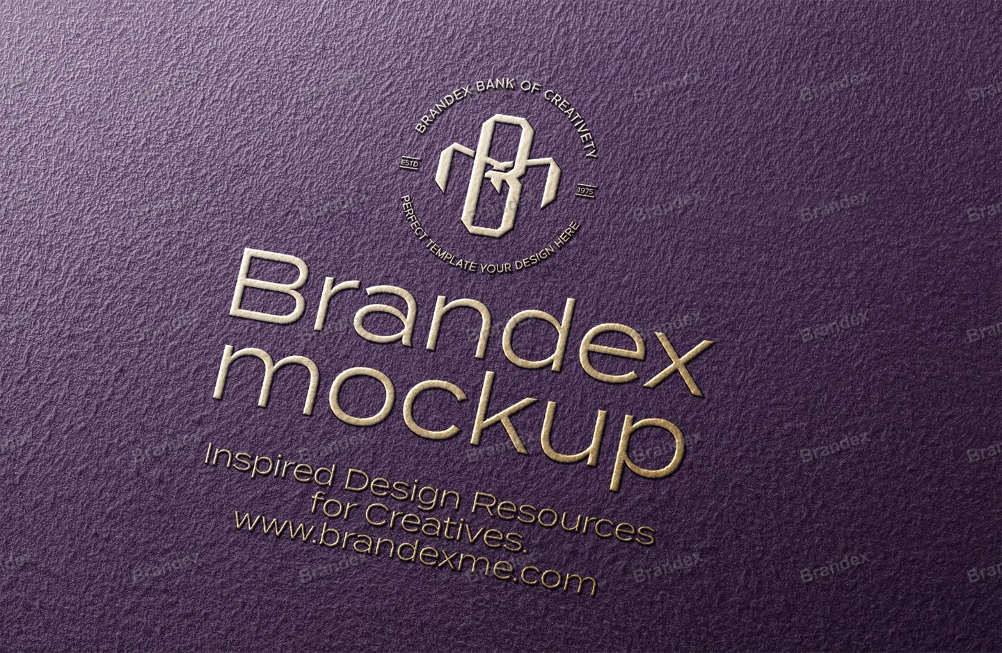 Embossed Gold Foil Logo Mockup Dark Paper Luxury Branding