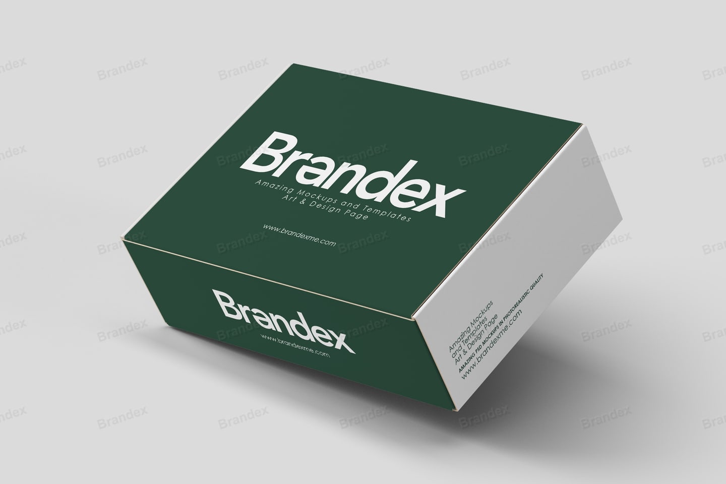 Angled Green Product Box Mockup for Customizable Branding