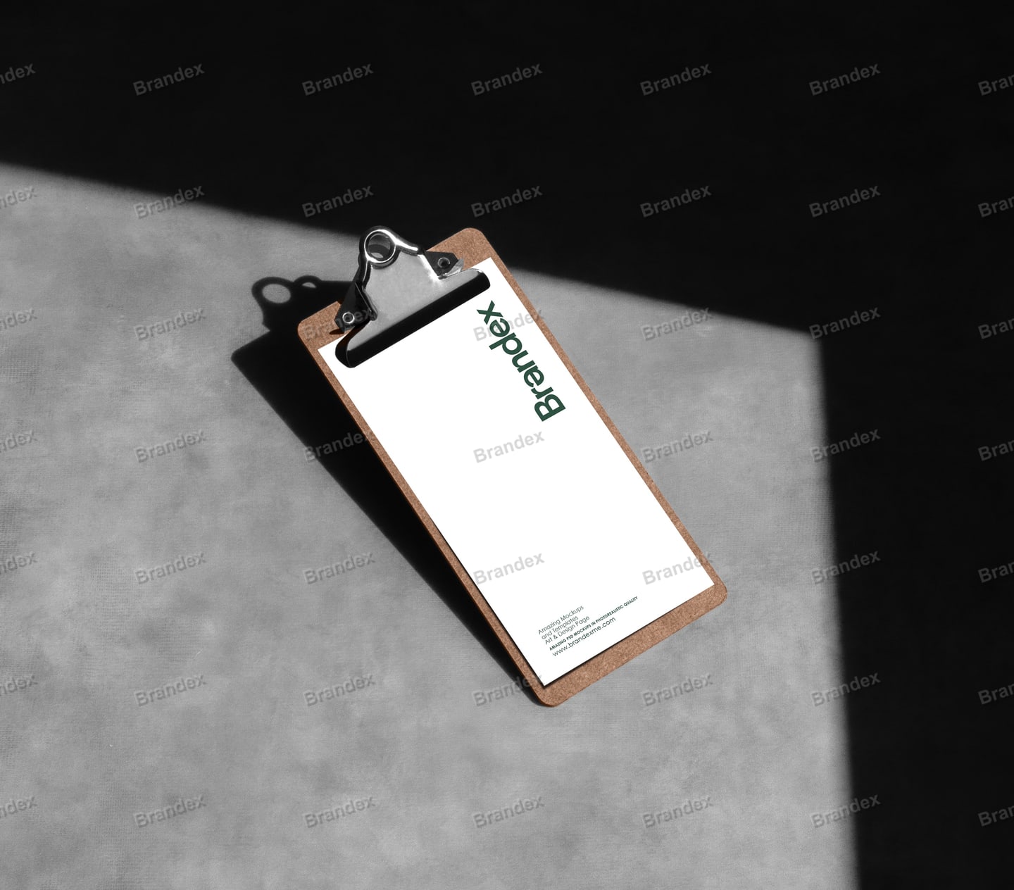 Realistic Shadow Clipboard Mockup for Branding Presentation