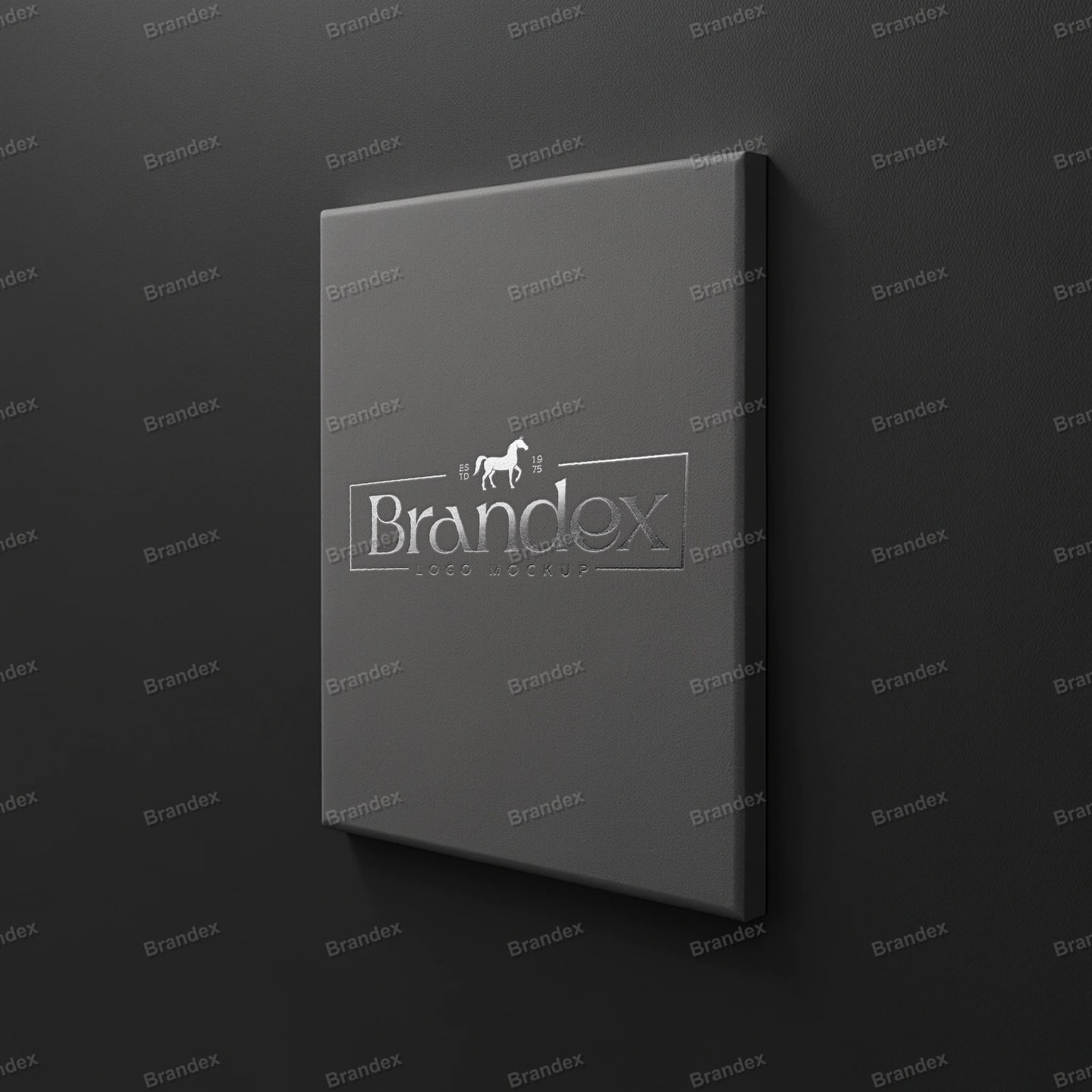 Dark Canvas 3D Embossed Logo Mockup for Brand Presentation