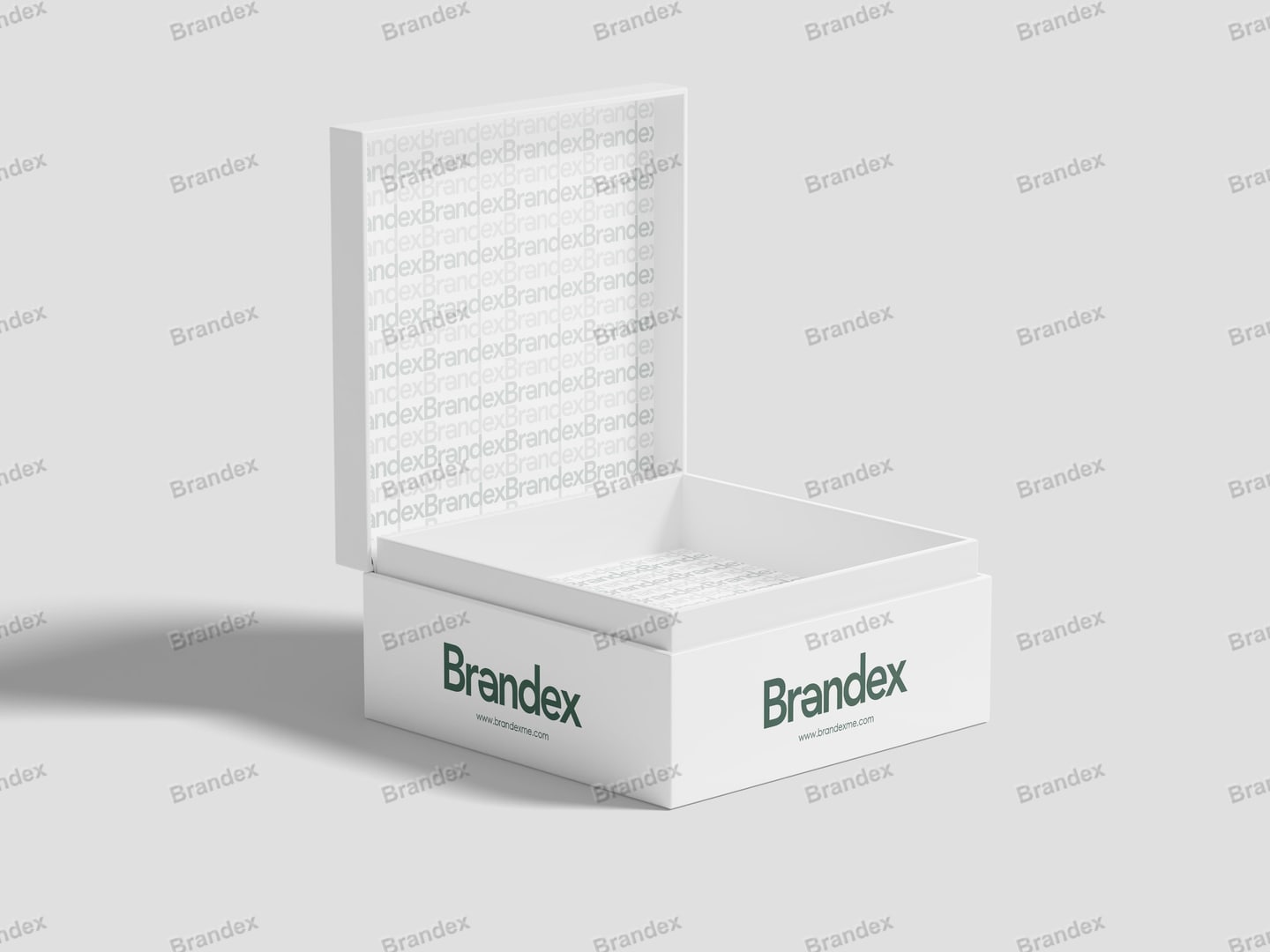 Minimalist White Square Packaging Branding Mockup