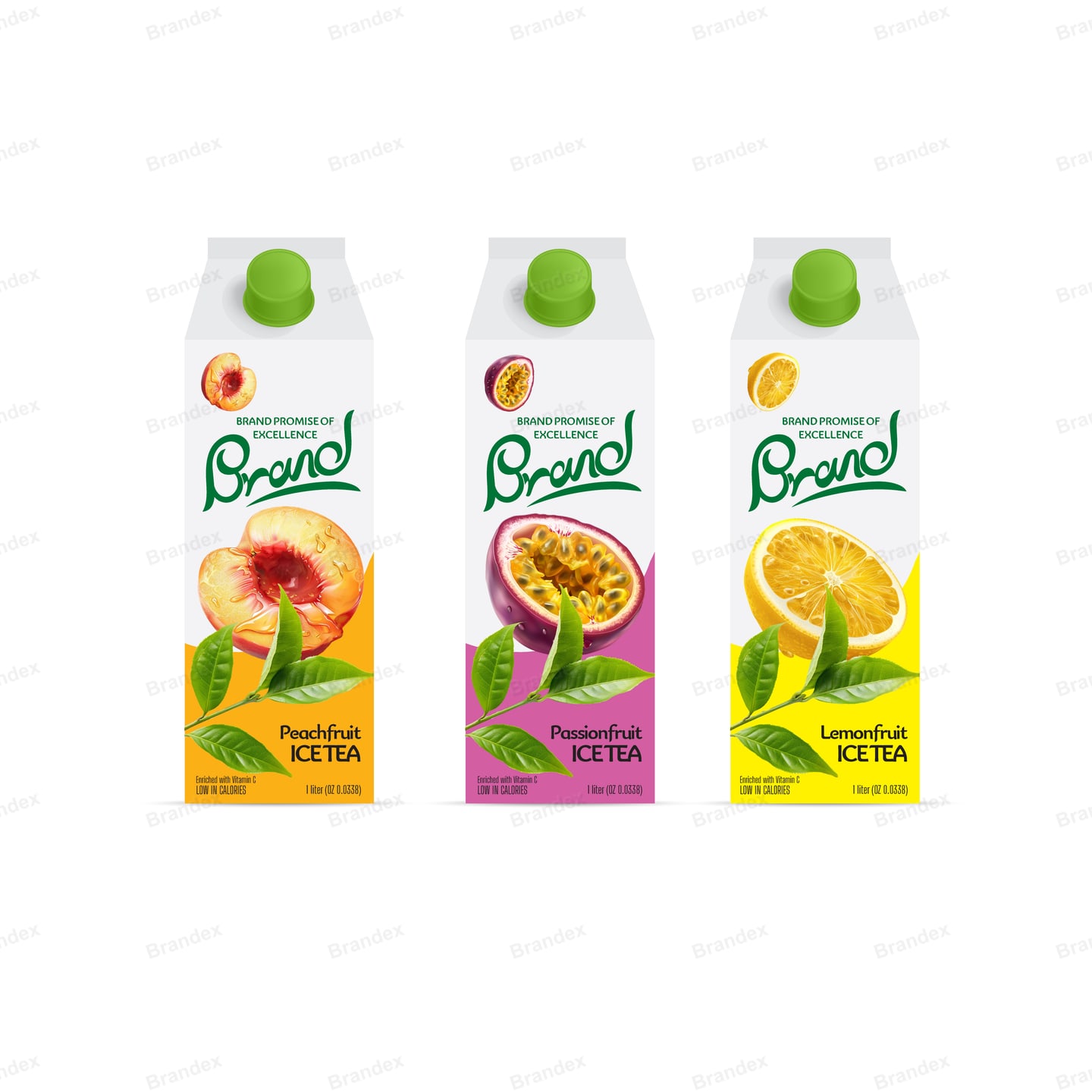 Vibrant Tropical Fruit Juice Tetra Pak Packaging Design