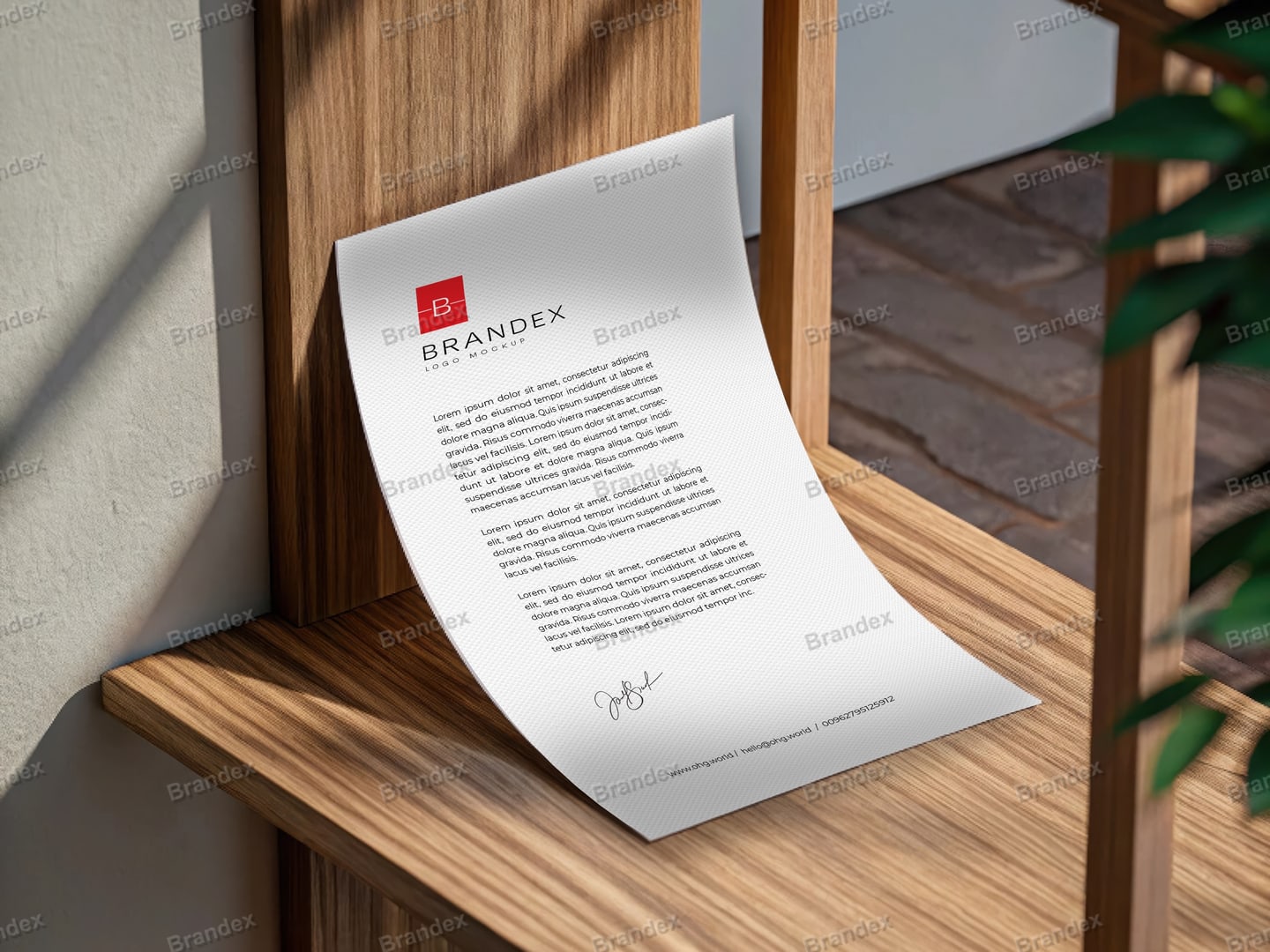 Printable Business Letterhead Paper Mockup Elegant Minimalist