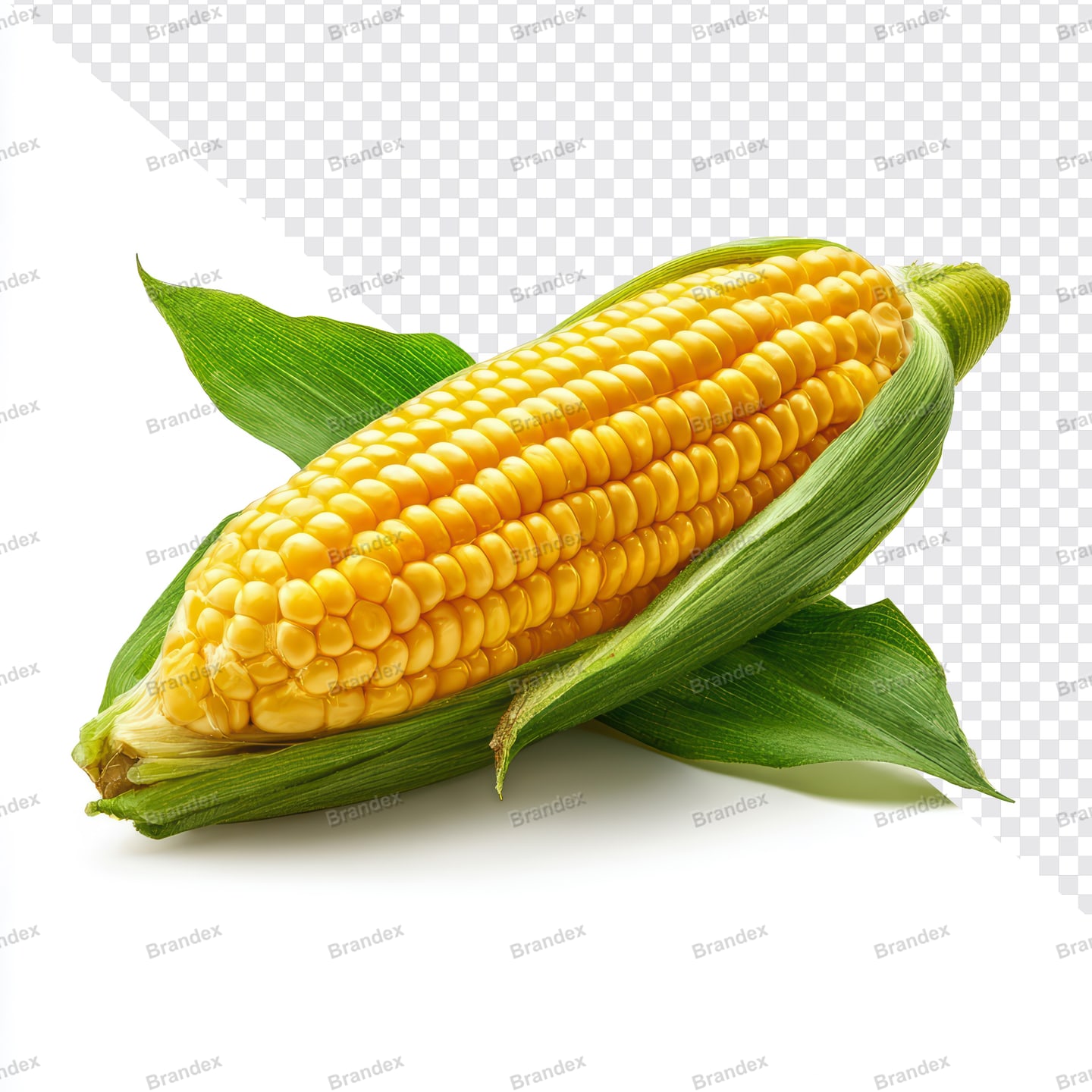 Fresh Corn Cob Mockup with Transparent Background